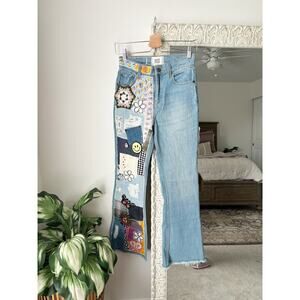 BDG Patchwork Retro Boho Flare Jeans